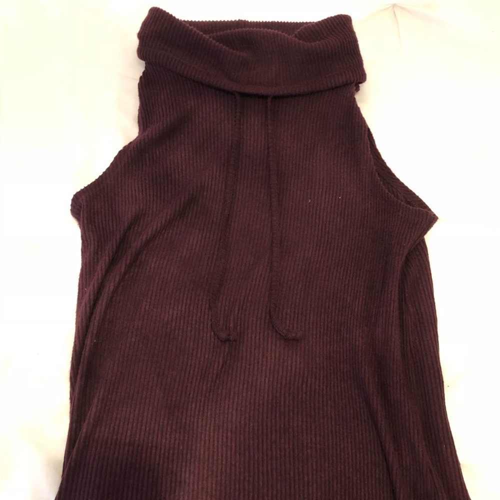 Aerie Maroon Sleeveless Turtle Neck